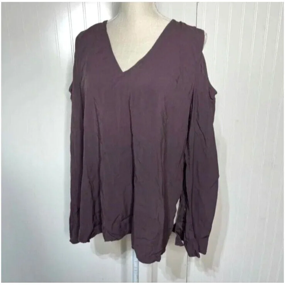 Mustard Seed Cold Should Blouse Size Large‎ Style #SH11549 NWT